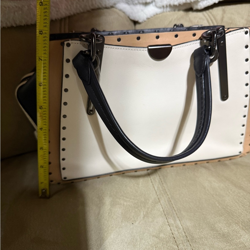Coach NWOT Dreamer Black/White, and Tan Shoulder Bag! - Picture 15 of 16